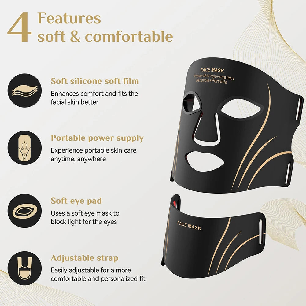 7-Farben LED Gesichts- und Hals-Therapie-Maske