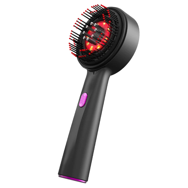 Electric Scalp Massager with Red Light & Serum Applicator