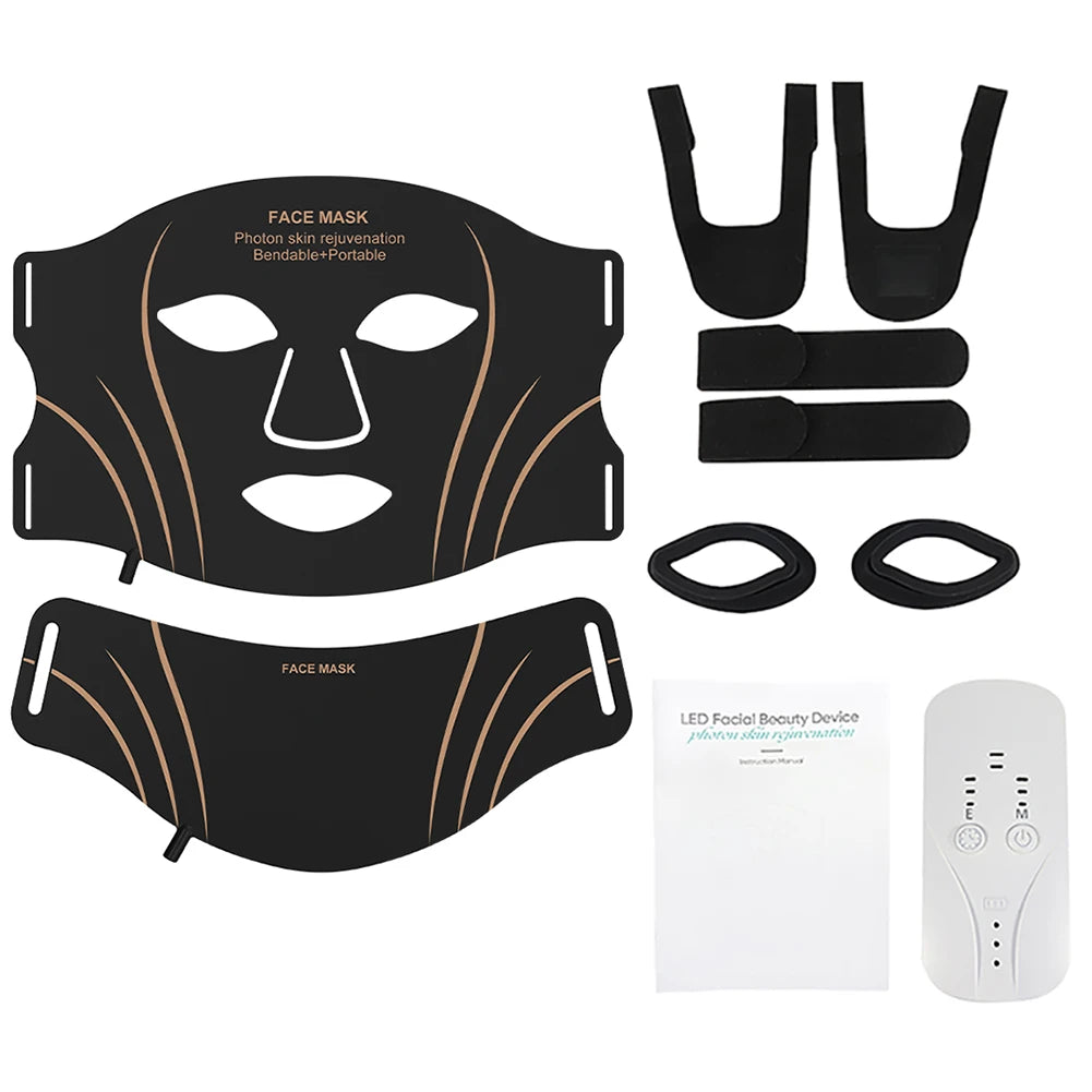 7-Farben LED Gesichts- und Hals-Therapie-Maske