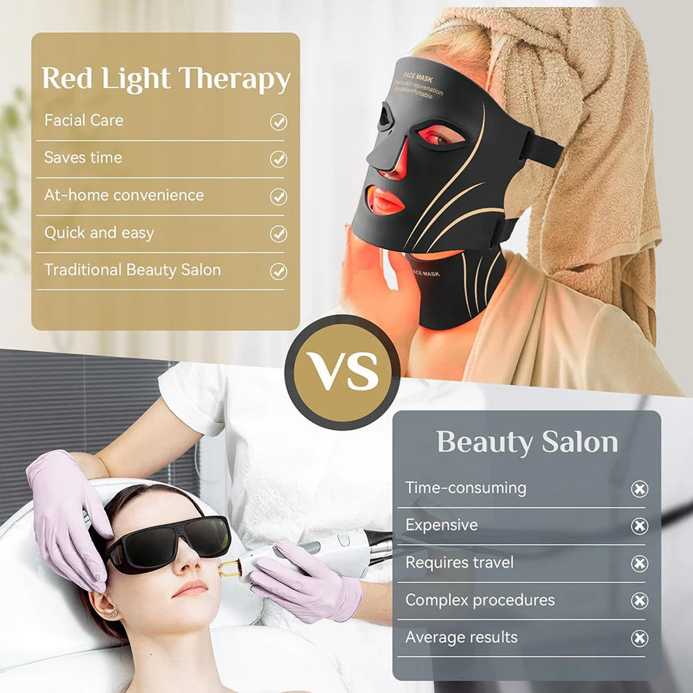 7-Farben LED Gesichts- und Hals-Therapie-Maske
