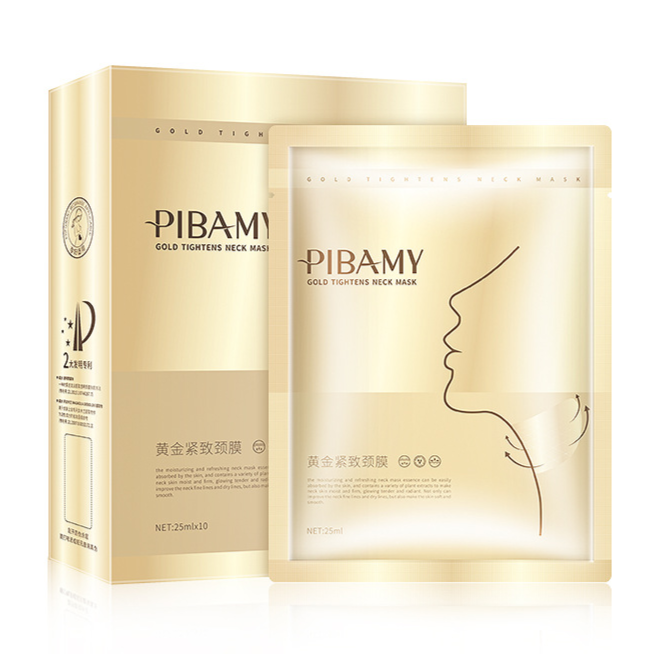 Gold Tightening Neck Mask with Vibration